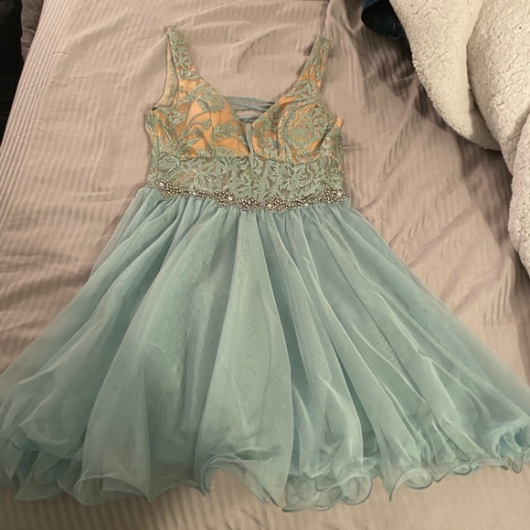 a blue formal dress - Picture 1 of 3